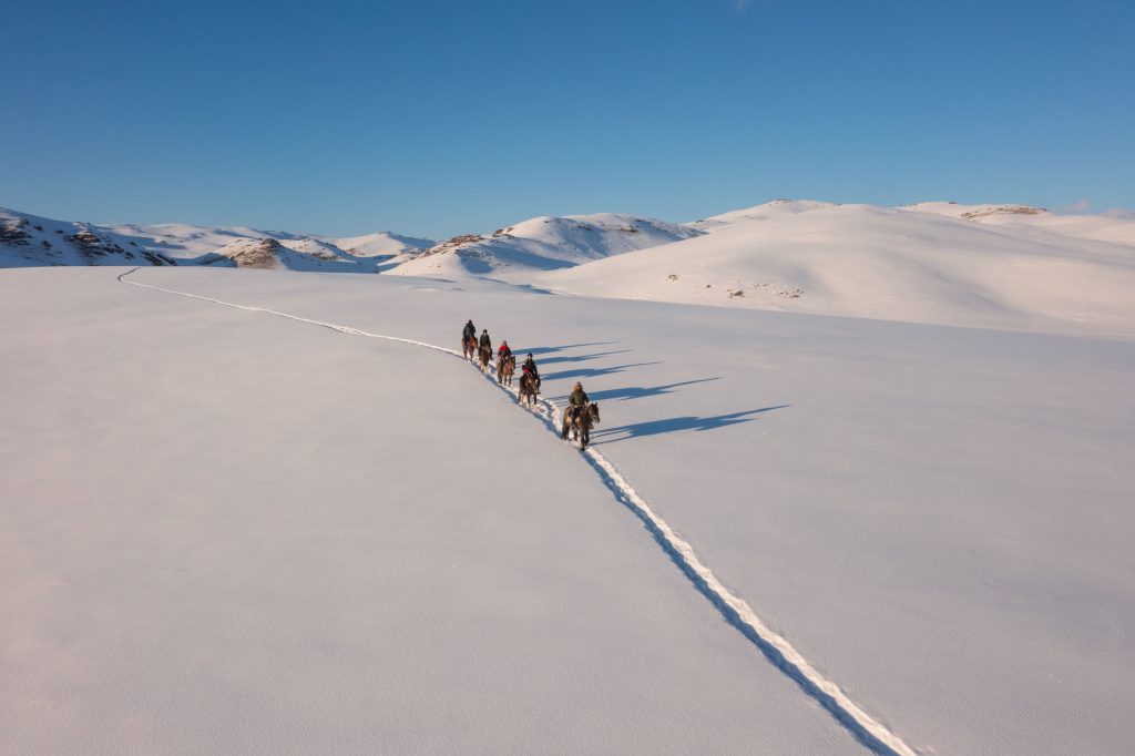 Horse riding Kyrgyzstan in winter
